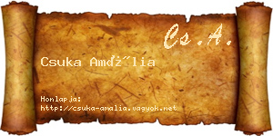 Csuka Amália névjegykártya