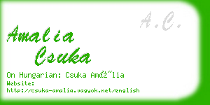 amalia csuka business card